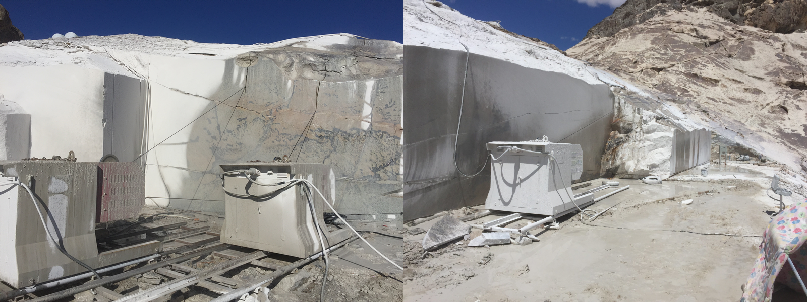 Wire saw machine in quarry