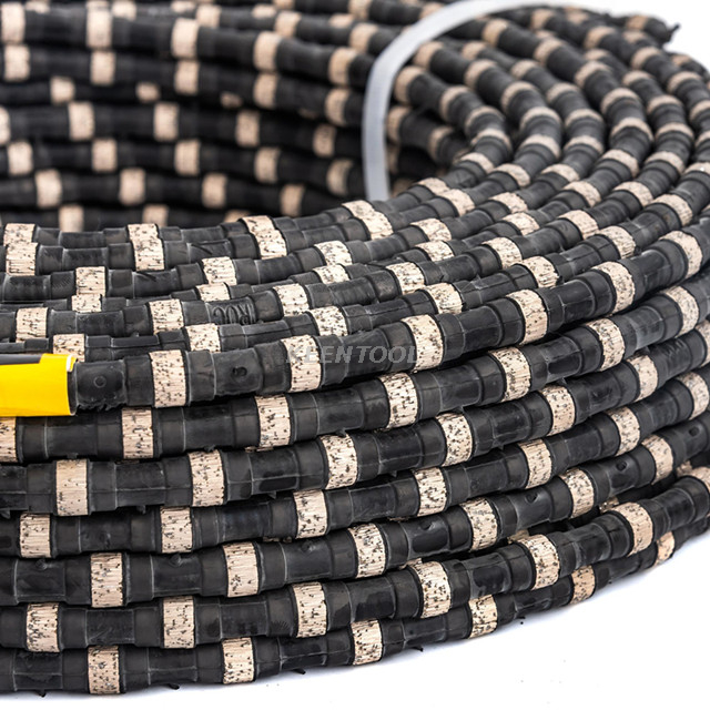 Vulcanized Rubber Diamond Wire Saw for Granite Sandstone Quartzite Quarry