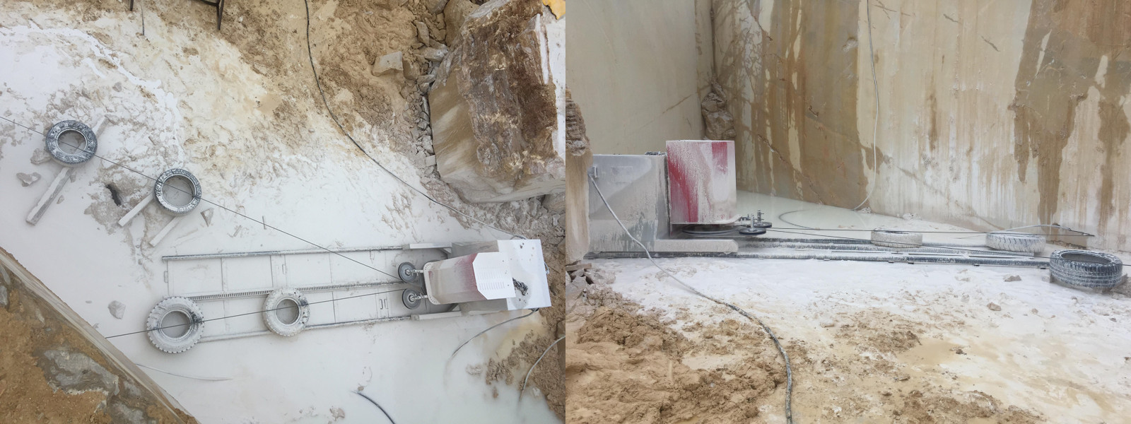 wire saw machine in quarry
