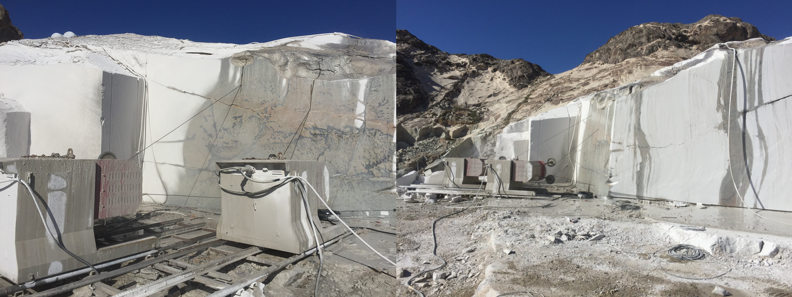 Wire saw machine in quarry