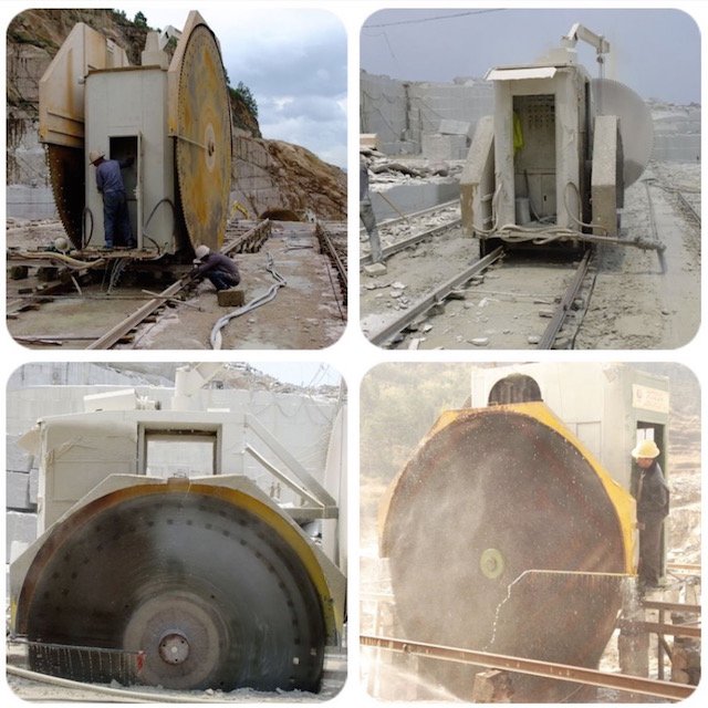 Double blades cutter working in stone quarry .jpg Double blades cutter working in stone quarry .jpg