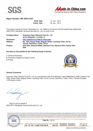 wire saw machine_diamond wire_saw blades and segments_diamond tool_SGS certificate_Keentool 002